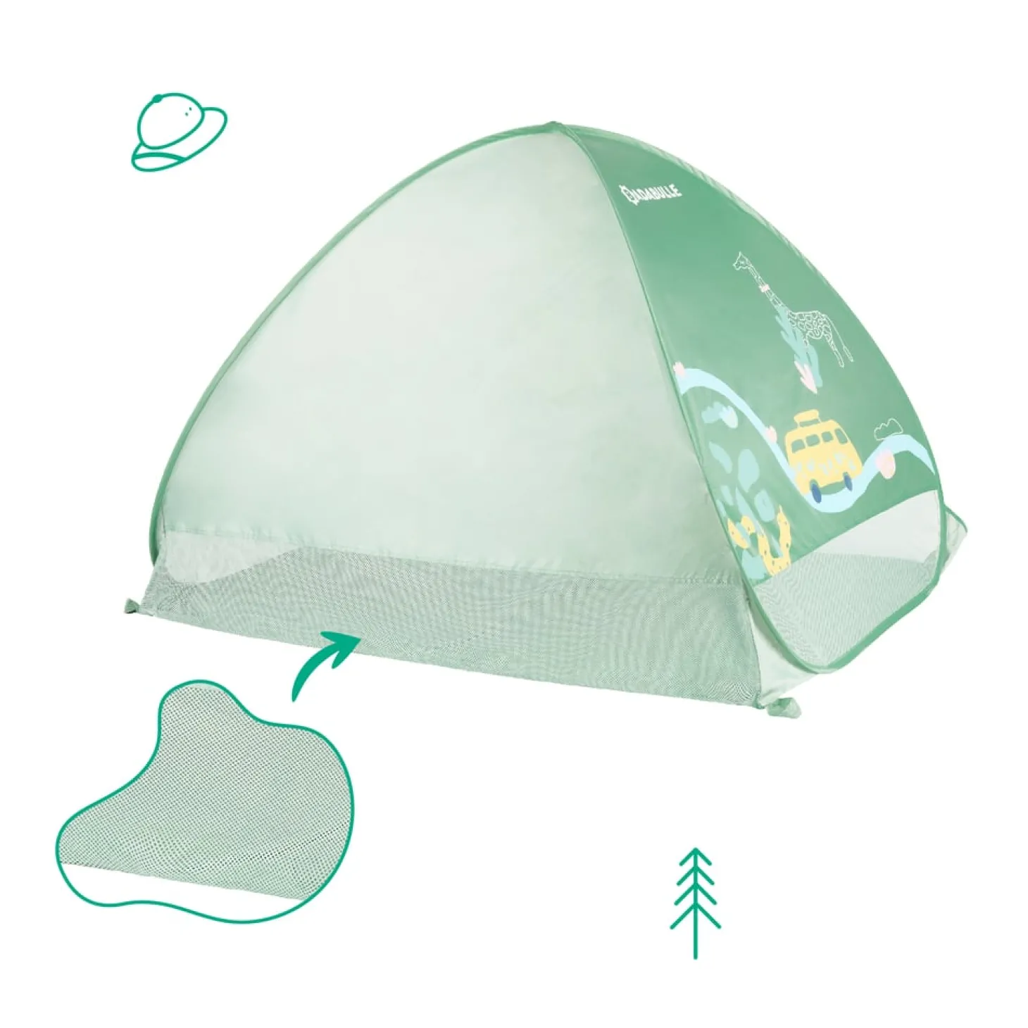 Badabulle Tente anti-UV Vert