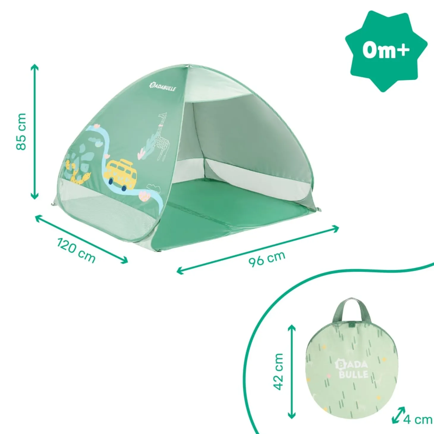 Badabulle Tente anti-UV Vert
