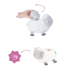 Badabulle                    Veilleuse mouton peluche    Blanc
