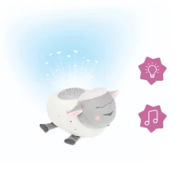 Badabulle                    Veilleuse mouton peluche    Blanc
