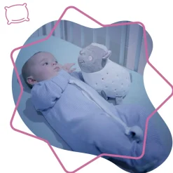 Badabulle                    Veilleuse mouton peluche    Blanc
