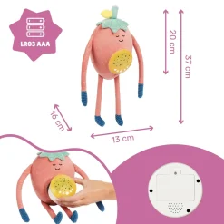 Badabulle Veilleuse peluche Barnabe Rose