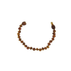 BalticWay                    Bracelet enfant en ambre  Baltique - forme baroque    Cognac Non Poli            13 cm