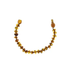BalticWay                    Bracelet enfant en ambre  Baltique - forme baroque    Cognac            13 cm