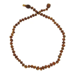 BalticWay                    Collier ambre Baltique - forme baroque    Cognac Non Poli            33 cm