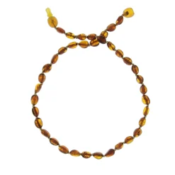 BalticWay                    Collier ambre Baltique - forme olives    Cognac