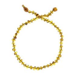 BalticWay                    Collier ambre Baltique - forme baroque    Cognac