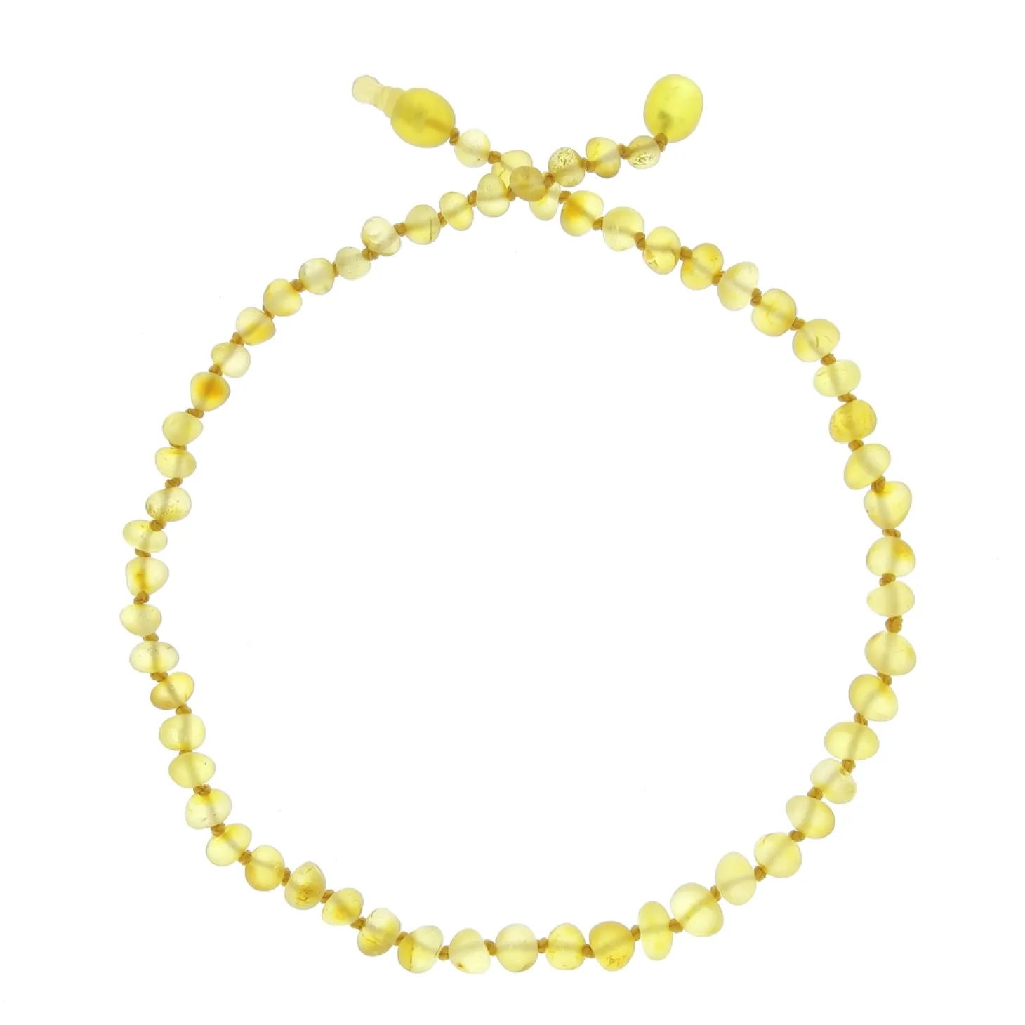 BalticWay Collier ambre Baltique - forme baroque Citrus Non Poli 33 cm
