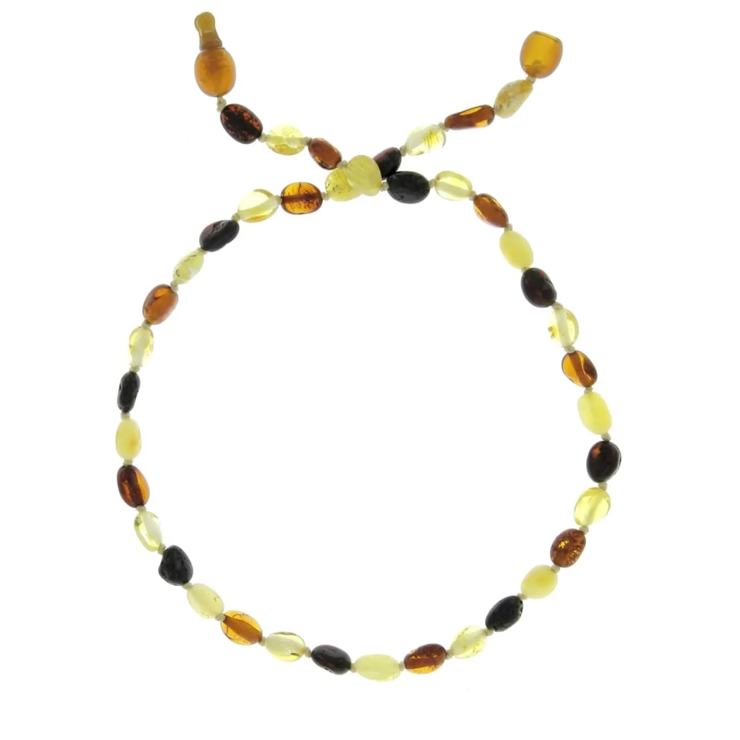 BalticWay Collier ambre Baltique - forme olives Mix 33 cm