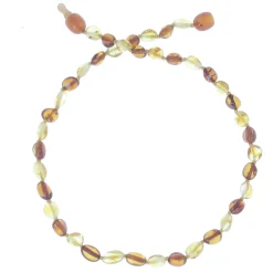 BalticWay                    Collier enfant en ambre de la Baltique - forme olives    Duo            33 cm