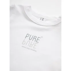 Bamboom Body bébé à manches courtes Blanc 6 mois