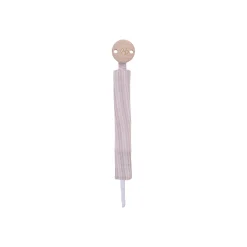 BB&Co                    Attache-sucette gaze de coton rayé    Galet