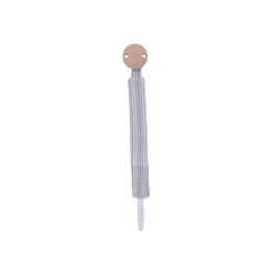 BB&Co                    Attache-sucette gaze de coton rayé    Vert De Gris