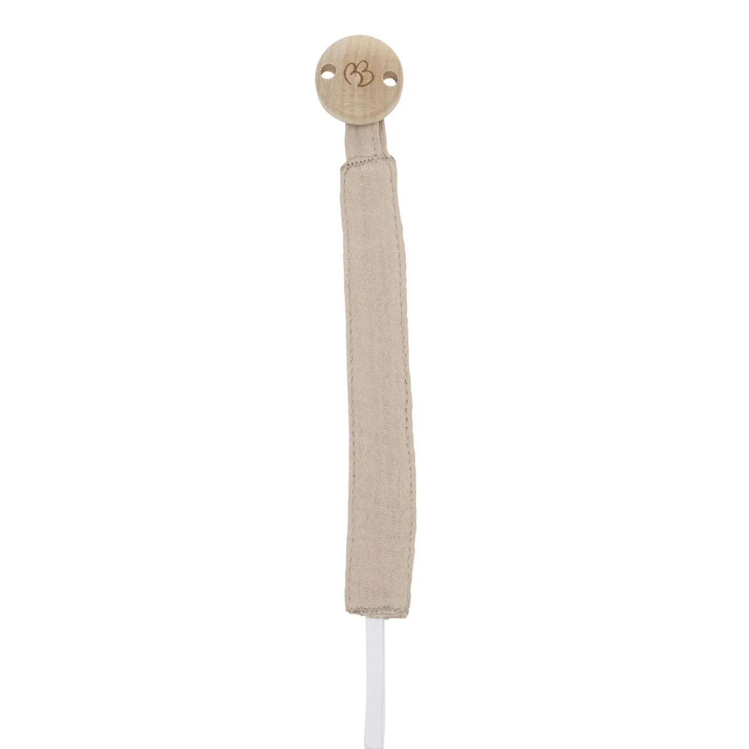 BB&Co Attache-sucette gaze de coton Biscuit