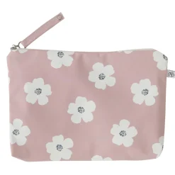 BB&Co                    Baby trousse en tissu imperméable fleurs    Rose/ Blanc