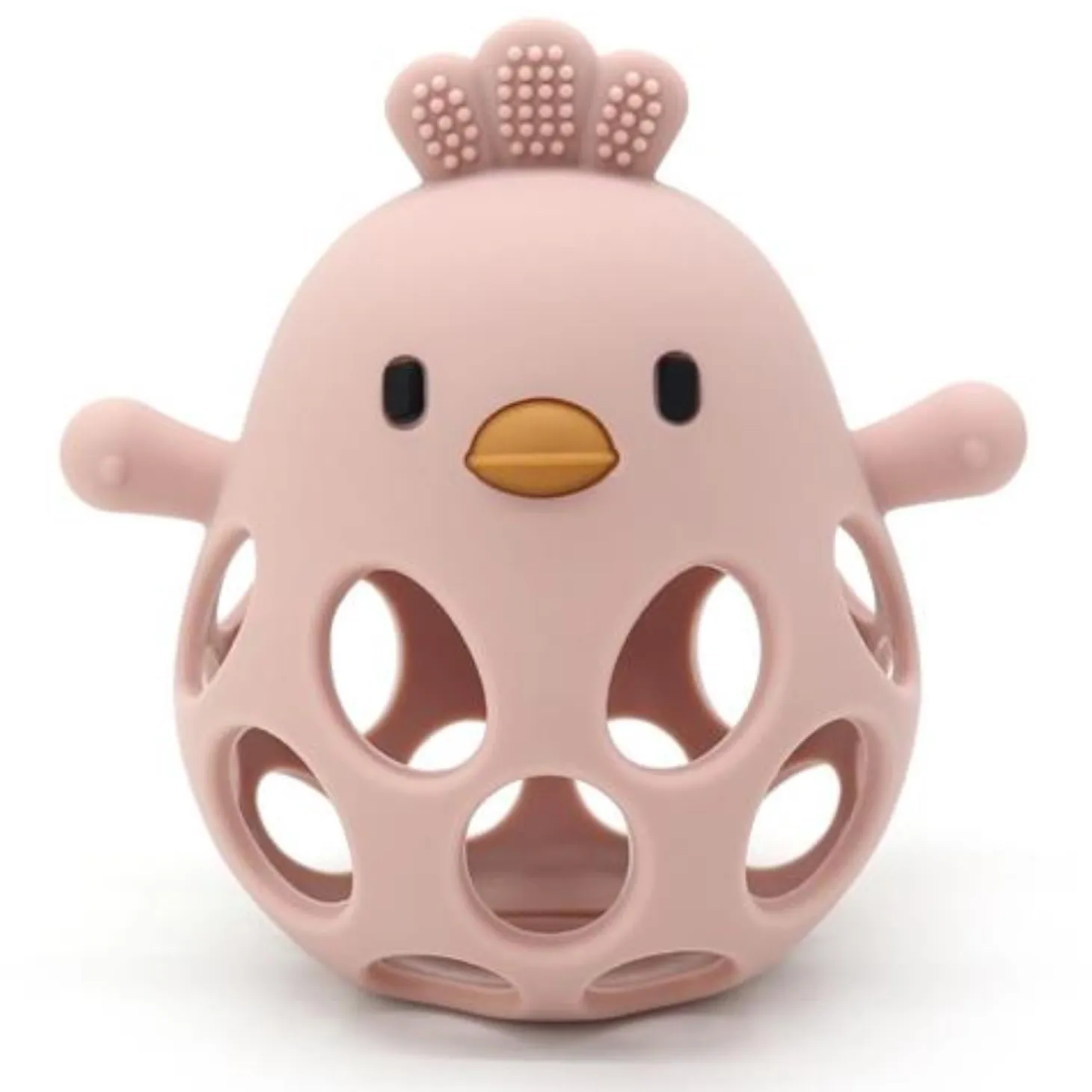 BB&Co Balle de dentition poussin en silicone Rose