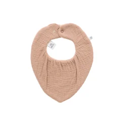 BB&Co Bavoir bandana réversible bambou / gaze de coton Mocha