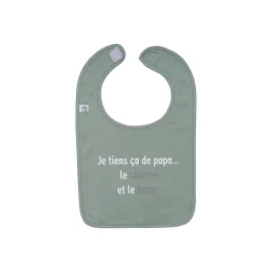 BB&Co                    Bavoir Je tiens ça de papa    Vert De Gris