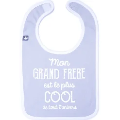 BB&Co                    Bavoir "Mon grand frère est le plus cool…"    Gris Clair /Blanc            0-18 mois