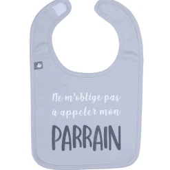 BB&Co                    Bavoir "Ne m'oblige pas à appeler mon parrain"    Gris Clair            0-18 mois
