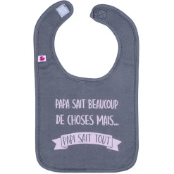 BB&Co                    Bavoir "Papi sait tout"    Anthracite/Rose            0-18 mois