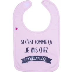 BB&Co                    Bavoir "Si c'est comme ça je vais chez mamie"    Rose Pastel            0-18 mois
