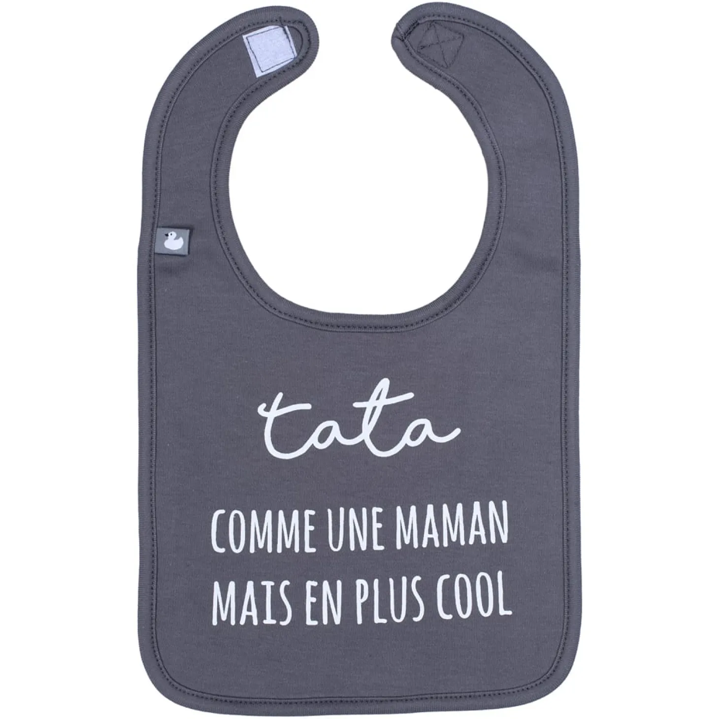 BB&Co Bavoir "Tata…" Anthracite 0-18 mois