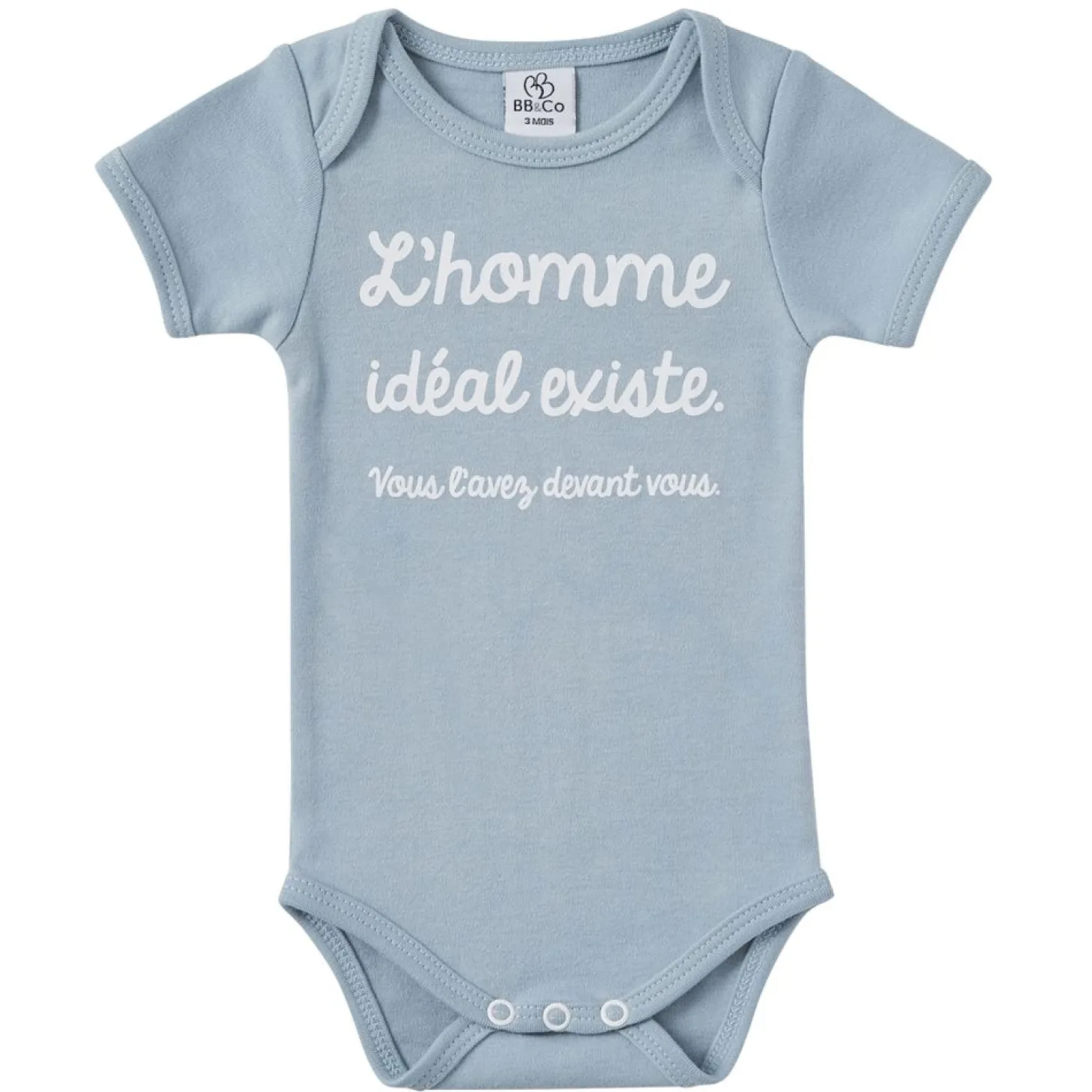 BB&Co Body manches courtes "L'homme idéal" Garçon