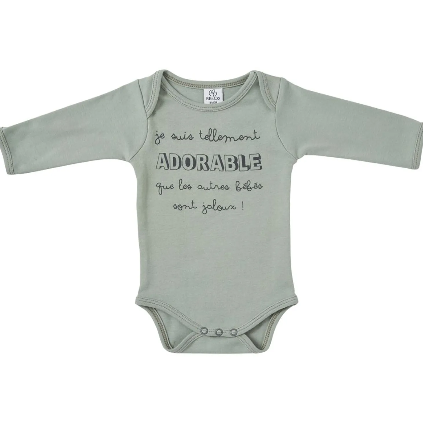 BB&Co Body manches longues "adorable" Mixte