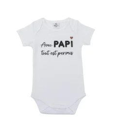 BB&Co                    Body MC Avec papi    Blanc