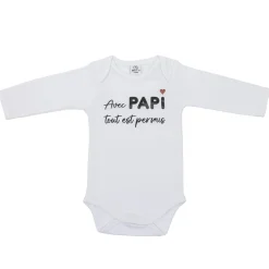 BB&Co                    Body ML Avec papi    Blanc
