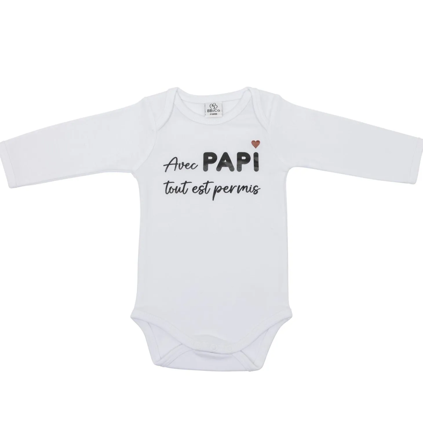 BB&Co Body ML Avec papi Blanc