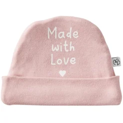 BB&Co                    Bonnet doublé pur coton "Made with love"    Rose Thé            Naissance