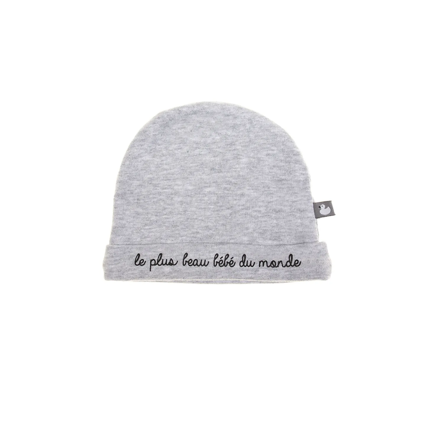BB&Co Bonnet "Le plus beau bébé du monde" Gris Chine Naissance