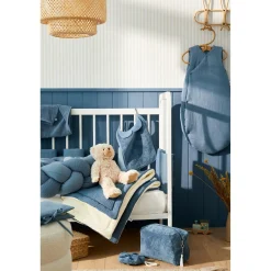 BB&Co                    Cape de bain bambou Mix & Match    Pierre Bleue            70x70 cm