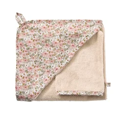 BB&Co                    Cape de bain + gant Afternoon Tea    Biscuit/ Liberty            70x70 cm