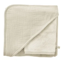 BB&Co                    Cape de bain + gant bambou & gaze Mix&Match    Mousse De Lait