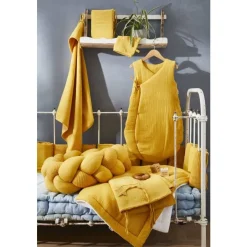 BB&Co                    Cape de bain + gant bambou & gaze Mix&Match    Moutarde