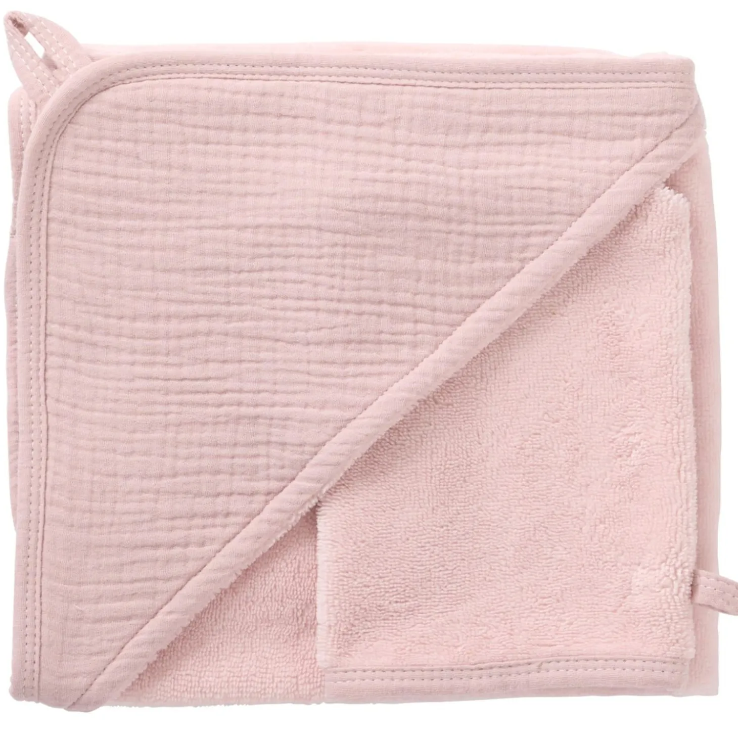 BB&Co Cape de bain + gant Mix & Match Pétale 70x70 cm
