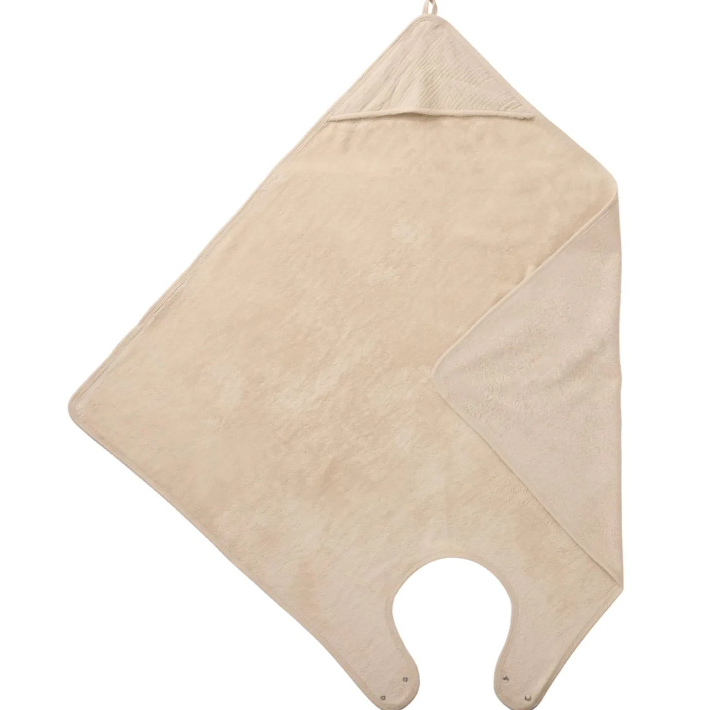 BB&Co Cape de bain tablier en éponge bambou Biscuit 100x100 cm