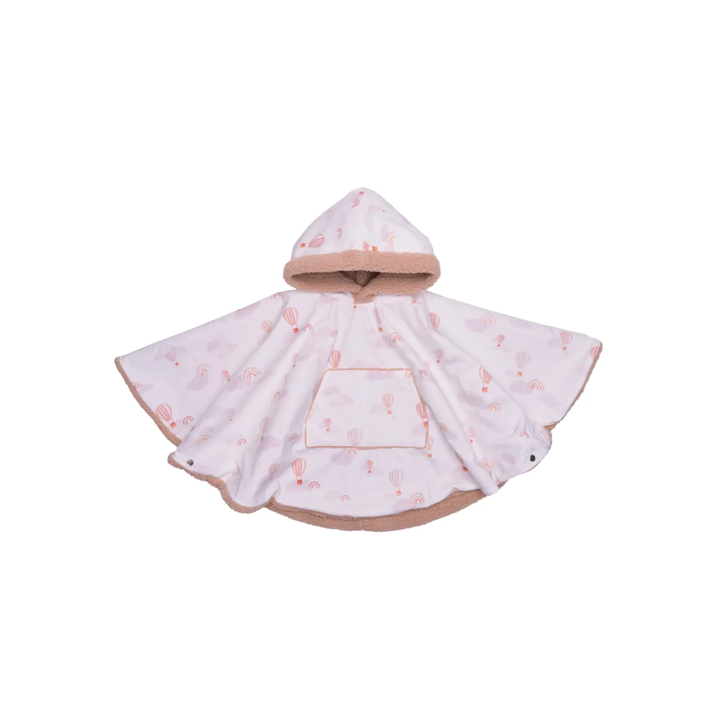 BB&Co Ciré pour bébé montgolfières / sherpa ourson Écru/ Camel 12-36 mois