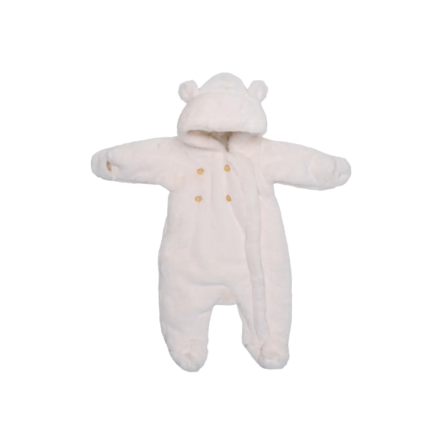 BB&Co Combi pilote ours en fausse fourrure angora Ivoire