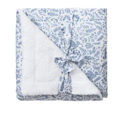 BB&Co                    Couverture Luxe fausse fourrure    Forêt Enchantée Blanc/ Bleu            70x100 cm