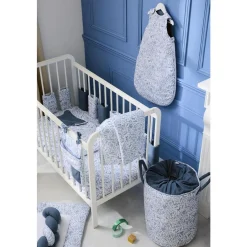 BB&Co Couverture Luxe fausse fourrure Forêt Enchantée Blanc/ Bleu 70x100 cm