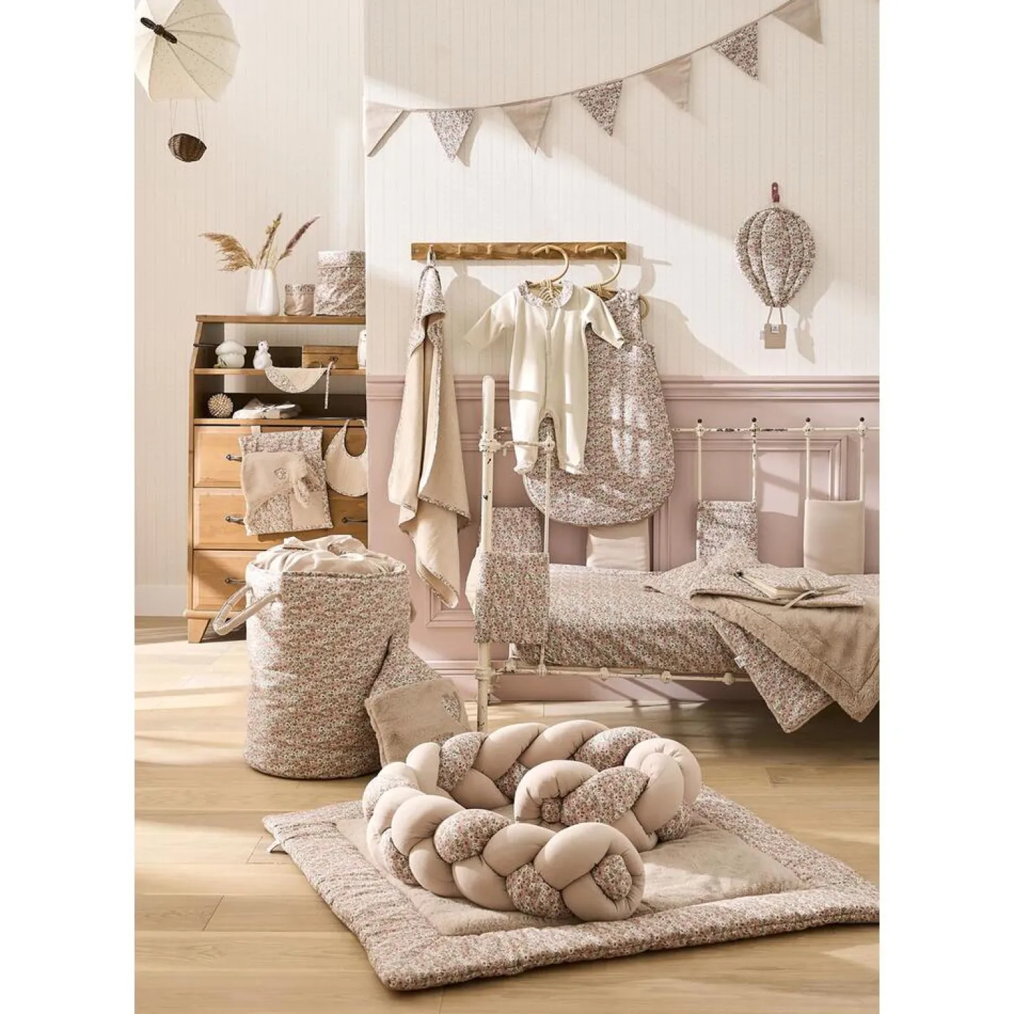 BB&Co Couverture Luxe fausse fourrure Afternoon Tea Liberty/ Galet 70x100 cm