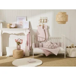 BB&Co                    Couverture Luxe rayé Soft Stripes    Vieux Rose            70x100 cm
