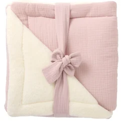 BB&Co Couverture peluche gaze & microfibre Mix&Match Pétale 70x100 cm