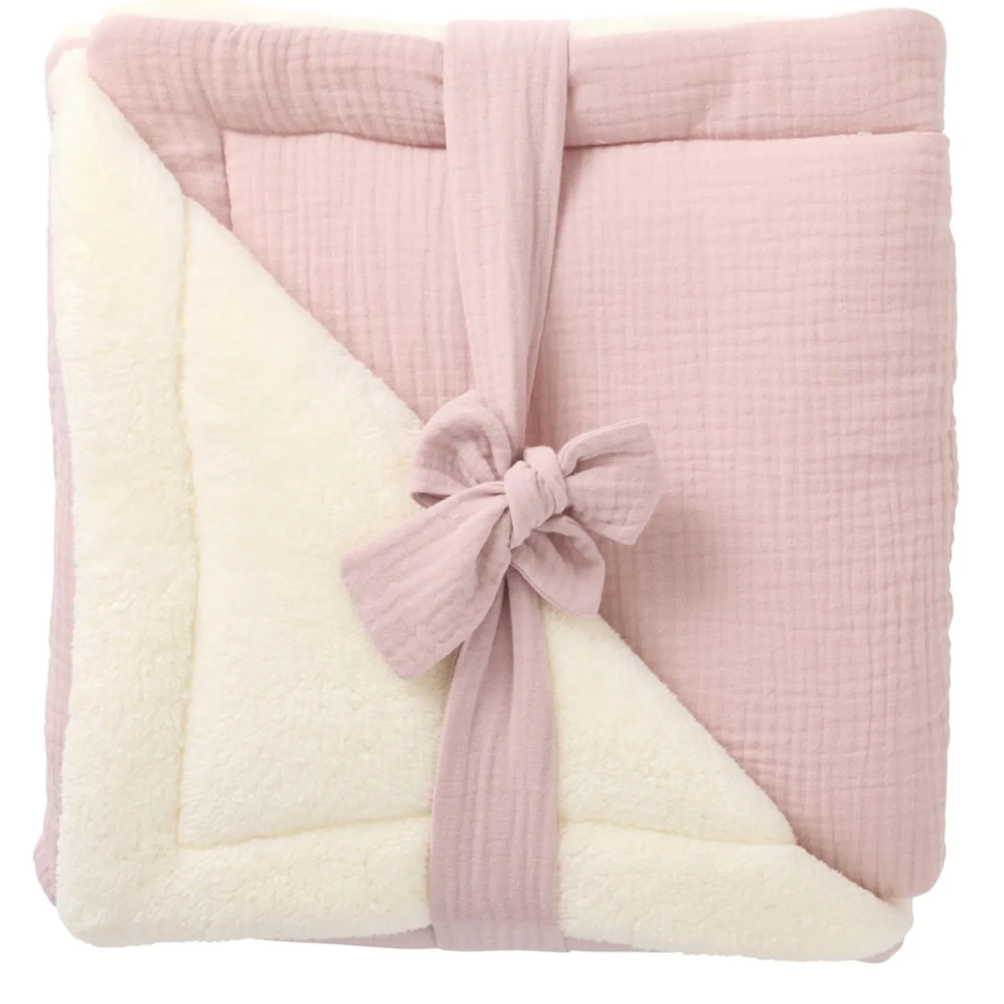 BB&Co Couverture peluche gaze & microfibre Mix&Match Pétale 70x100 cm