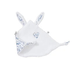BB&Co Doudou lapin fausse fourrure Forêt Enchantée Blanc/ Bleu
