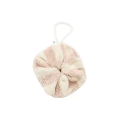 BB&Co                    Fleur de douche enfant en éponge bambou rayée    Ivoire/ Galet